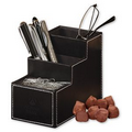 Faux Leather Desk Organizer with Cocoa Dusted Truffles